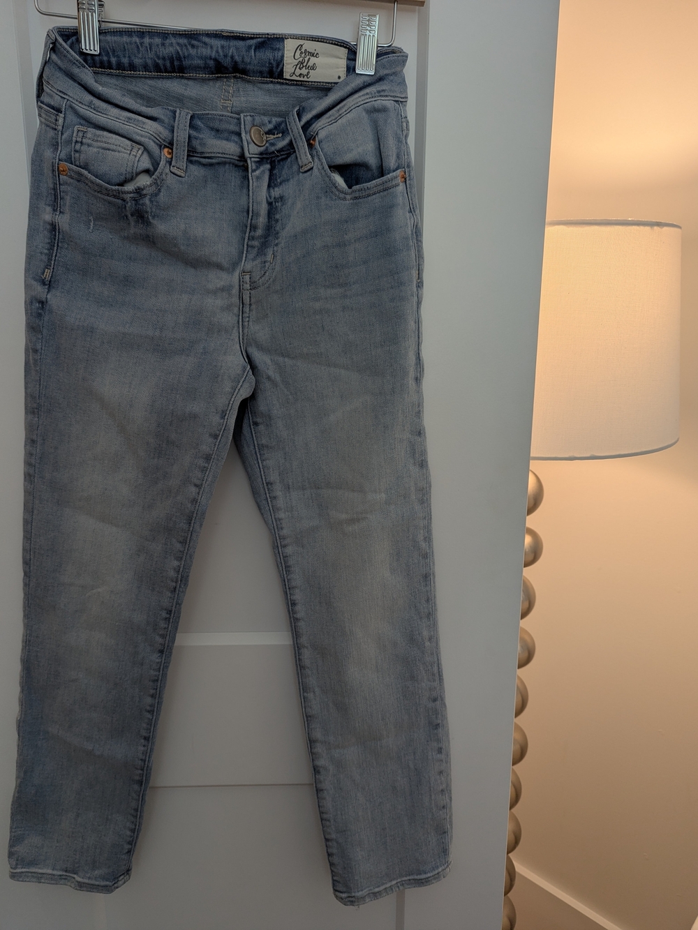 Curvy High-Rise Light Blue Cropped Skinny Jeans